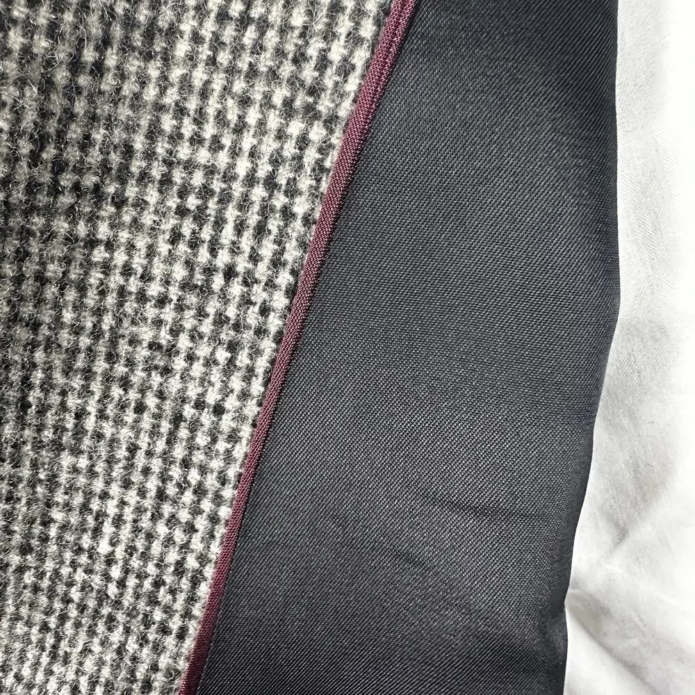 Kenneth Roberts Sportcoat Vintage 46R Wool Tweed cream Black brown elbow Patch